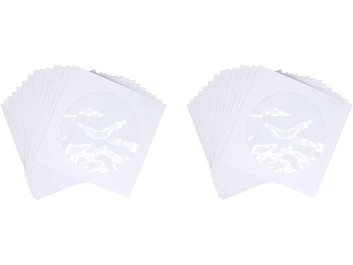 Paquete De 200 Fundas Para Cd Y Dvd Con Cierre De Solapa Transparente.