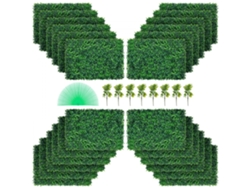 Jardín Vertical Artificial 6m² con 24 Paneles de PE, Protección UV, Fácil Montaje Tekmaquinas