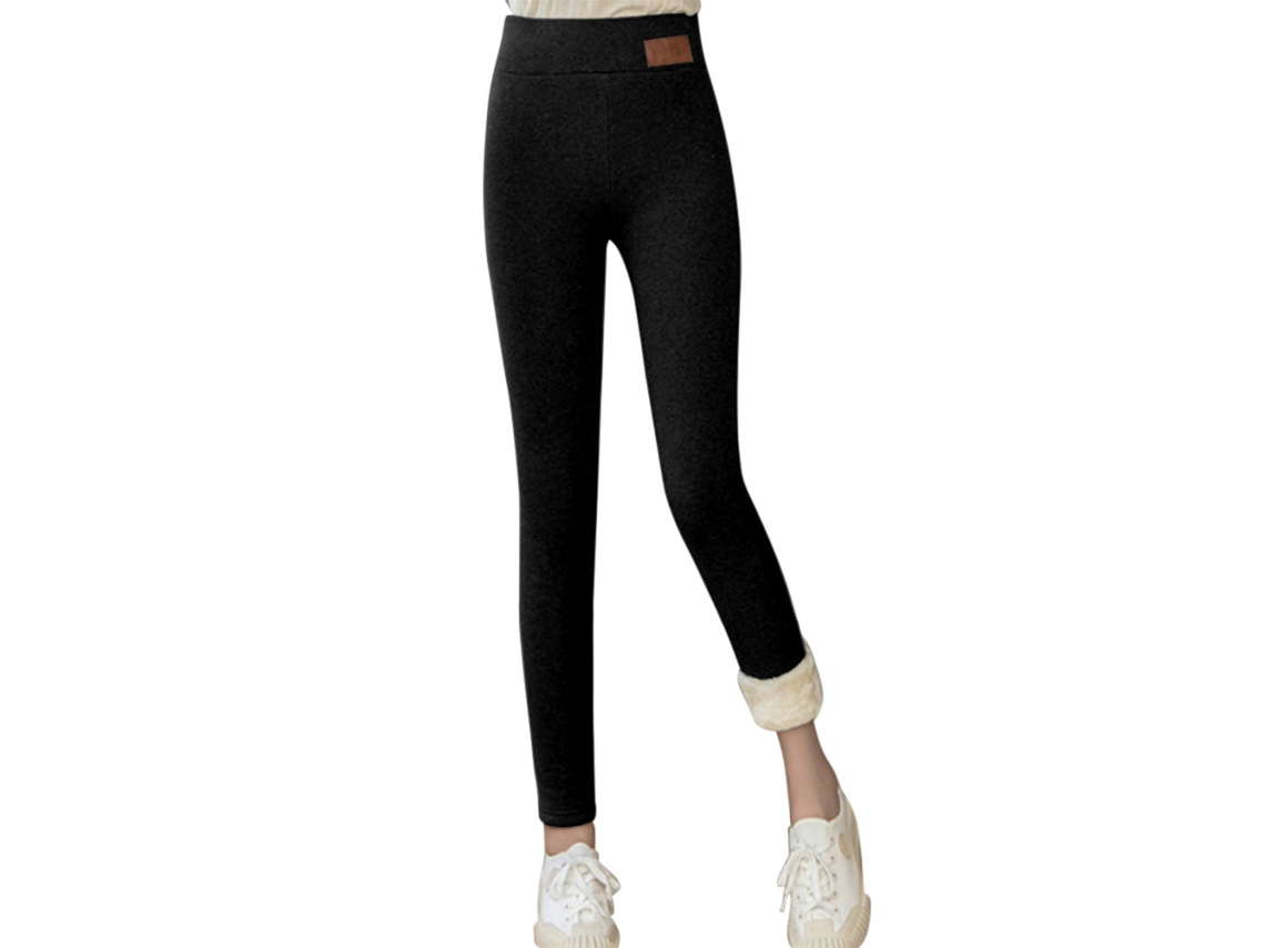 Yncm-leggings Gruesos De Cachemira De Cordero Y Cintura Alta, Pantalones Cálidos De Invierno, Pantalones Gruesos Todo En Uno