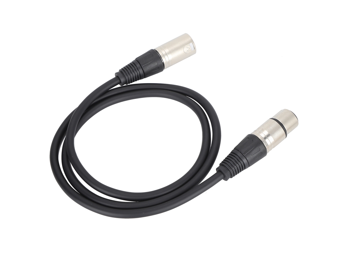 Cable De Micrófono Xlr Macho De 3 Pines A Xlr Hembra Balanceado Para Grabación De Estudio Y Sonido En Directo, Negro, 1