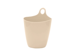 Cubo de basura colgante pequeño Jinwei para oficina, mini papelera colgante, portavasos, estudio, color beige.