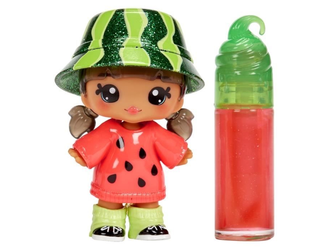 Yummiland - Muñeca de 1 4 pulgadas y brillo labial con purpurina para crear - Maya - Sabor pastel - A partir de 4 años
