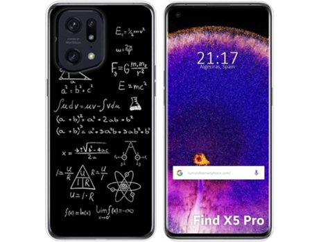 Carcasa para Oppo Find X5 Pro 5G TUMUNDOSMARTPHONE Dibujos Formulas Multicolor