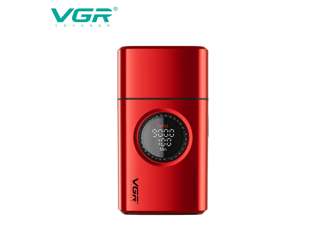 (rojo) Afeitadora De Motor De Alta Velocidad Con Pantalla Digital Y Función De Blanqueamiento Eléctrico.