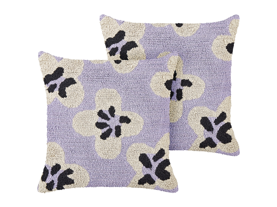 Juego de cojines infantiles BELIANI Soapwort de Algodón Multicolor 45x10x45