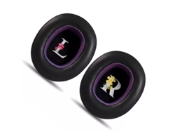 Almohadillas de piel de oveja Szsmart negras y moradas para auriculares JBL