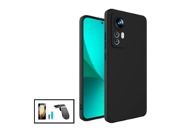 Nano Curvado Kit De Película De Vidrio UV Cubierta De Silicona Líquida Soporte Magnético L Coche De Conducción Segura Para Xiaomi 12X - Negro PHONECARE