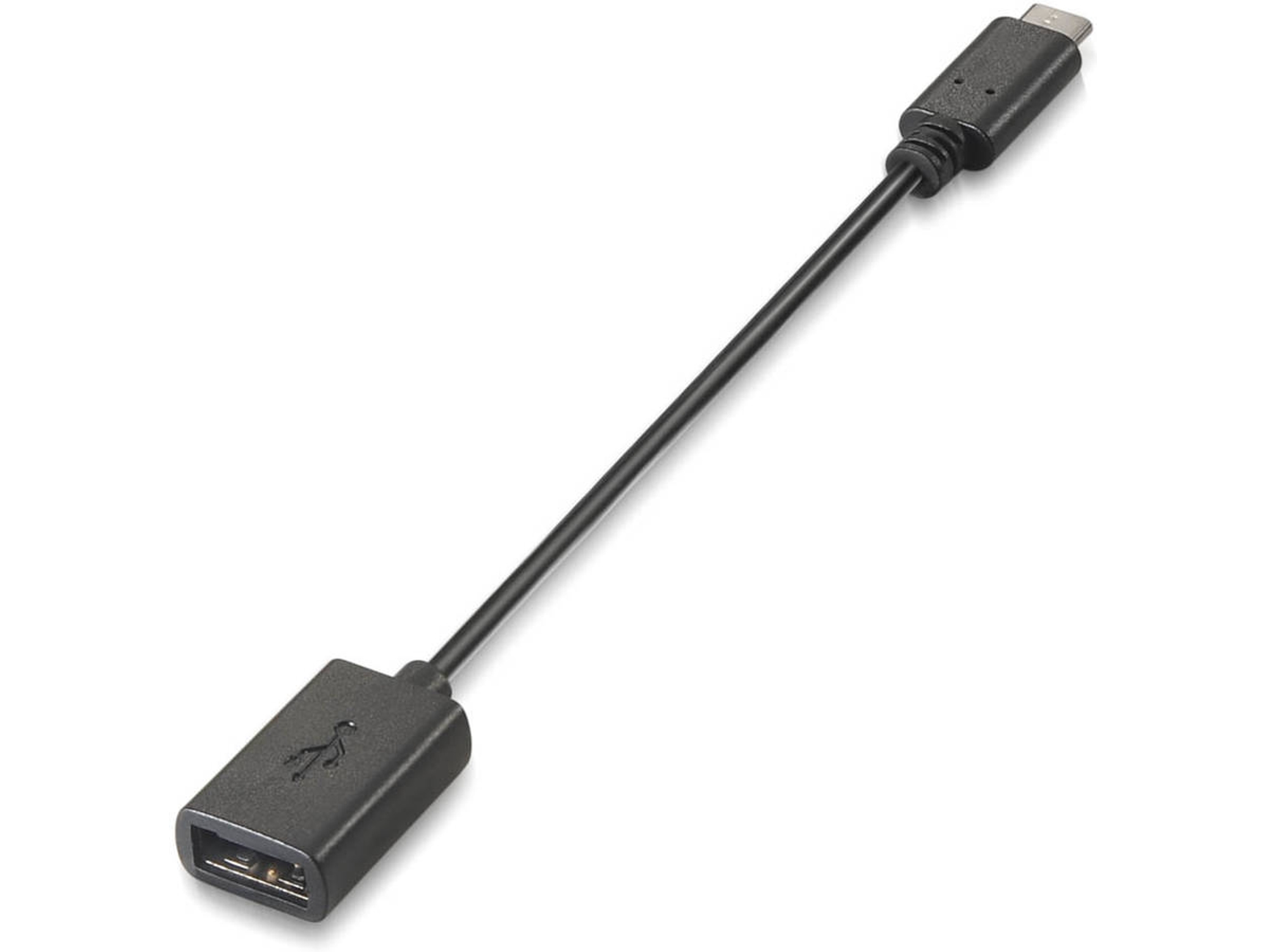Cable USB NANOCABLE USB C/USB A 0.15 m Macho/Hembra Negro