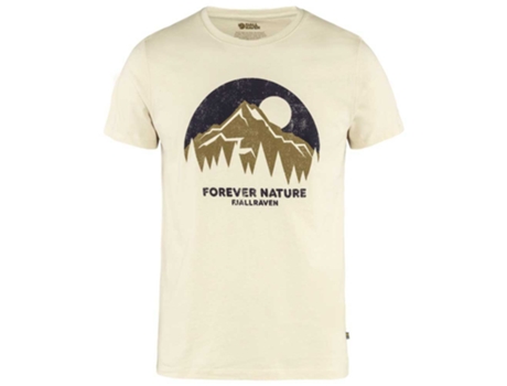 Camiseta de Hombre FJÄLLRÄVEN Corta Nature Montaña Beige (M)