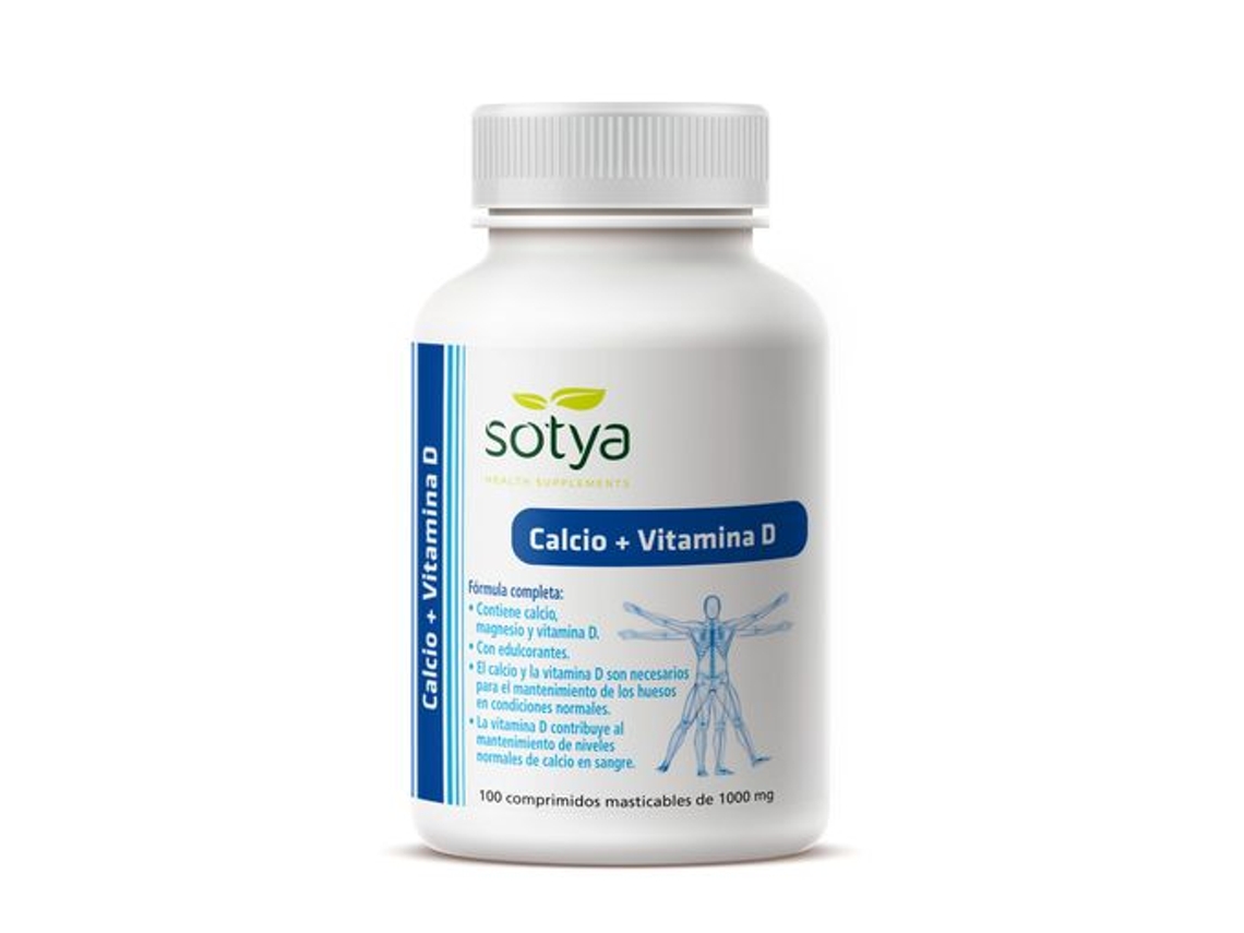 Complemento Alimentar SOTYA Calcio + D 3 Masticables (5 Comprimidos)