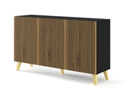 Aparador FURNLUX Ravenna P (Negro, Madera Contrachapada - 150X42X87 Cm)