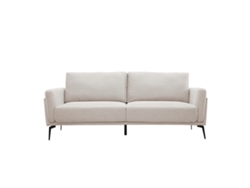 Sofá Moderno 3 Plazas de Tejido Efecto Aterciopelado Texturizado Beige Mosco MILIBOO