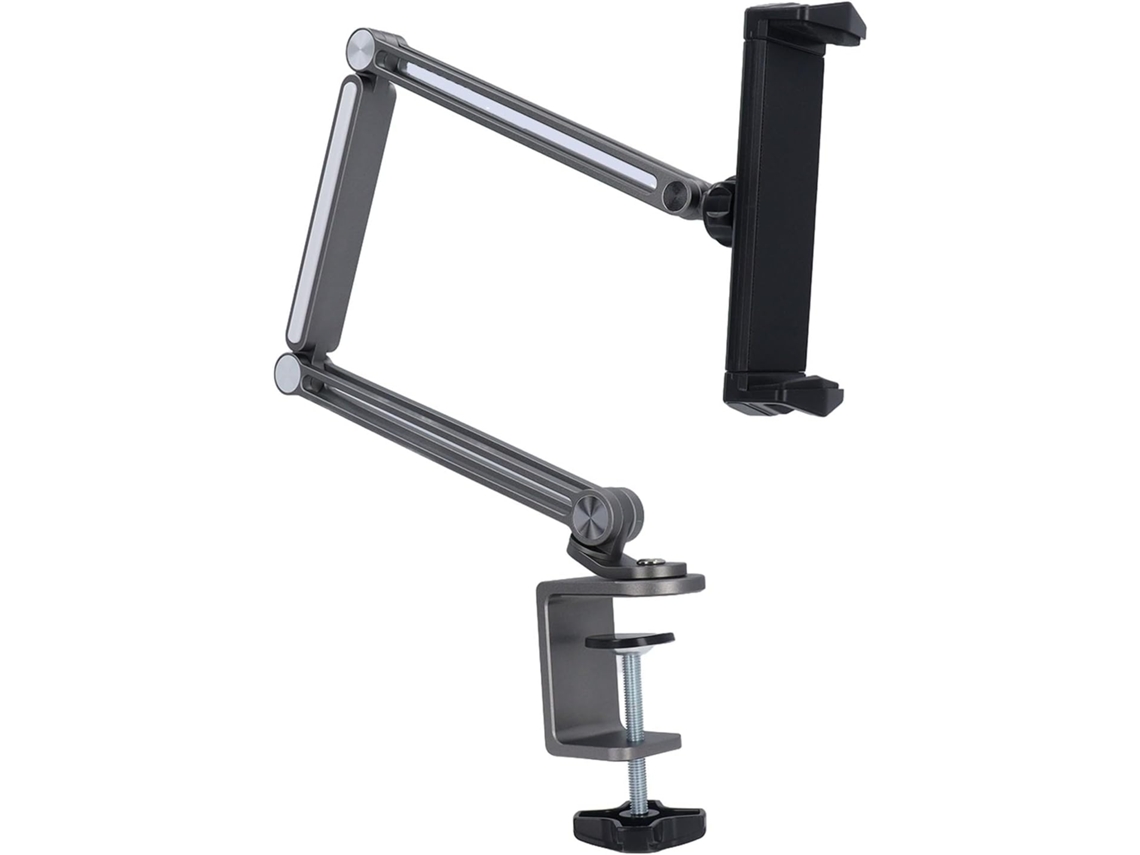 Soporte Metálico Para Teléfono Con Pinza - Rotación De 360 Grados, Brazo Plegable