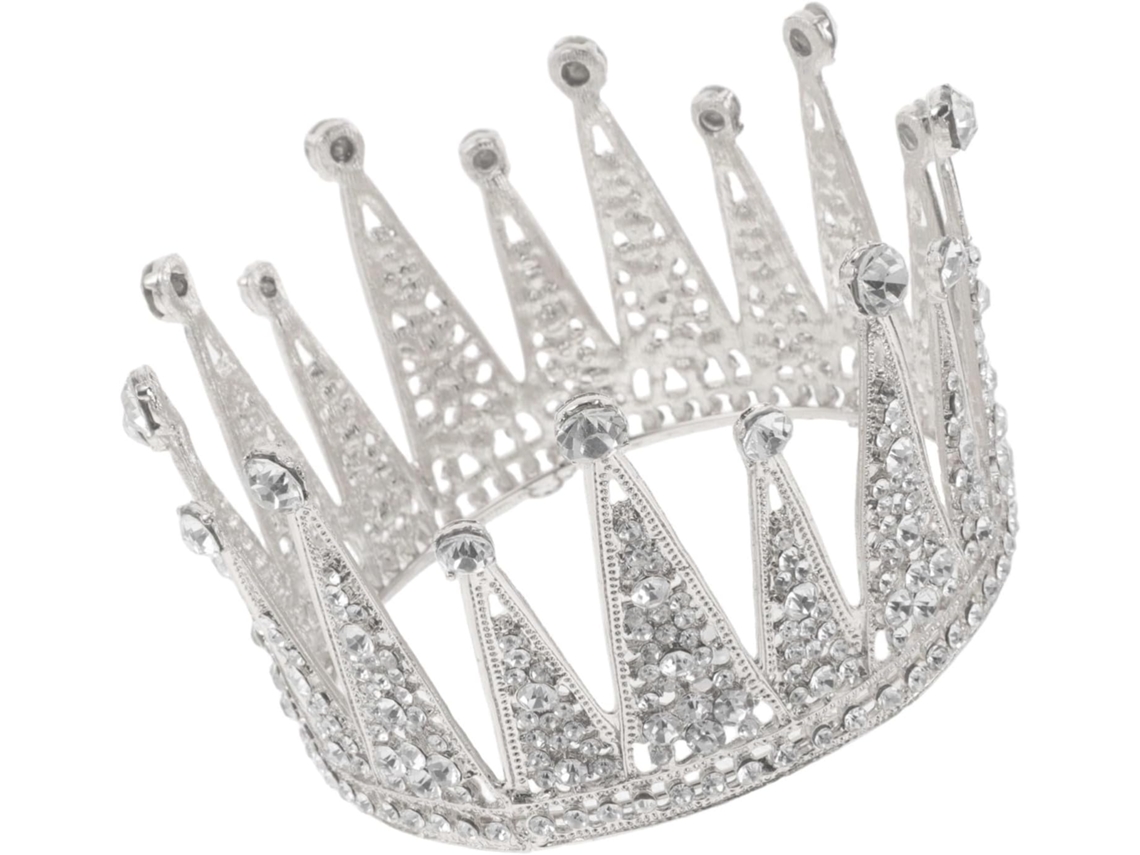Diadème De Mariage Cristal Cuelloronne De Mariée Ronde Coiffe De Princesse Para Événement