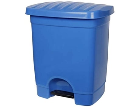Cubo de Basura con Pedal para Cocina 35L Plastico Reciclado 40x33x47 cm Azul TIENDA EURASIA