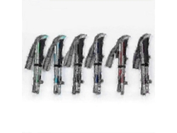 Bastones de trekking plegables Naturehike de 5 niveles para senderismo, resistentes a los golpes