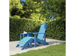 Silla de jardín Adirondack con reposapiés Pead Cyan Dkd Home Decor