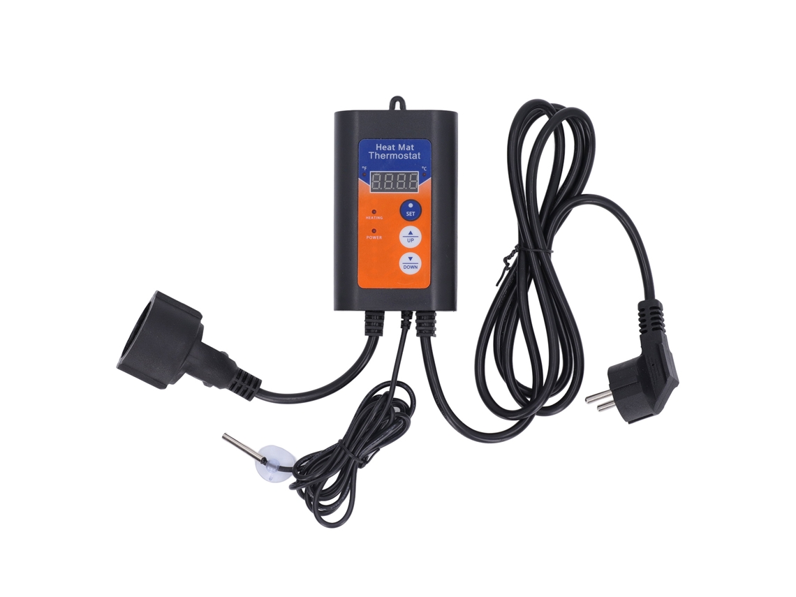 Termostato digital para esterilla térmica de 1000 W, control de temperatura para germinación de semillas, enchufe UE 230 V