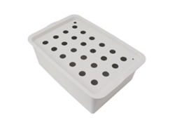 Caja hidropónica de 24 orificios, gris, con temporizador, bomba de oxígeno, enchufe europeo, 220 V