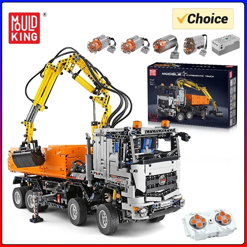 Juguete De Construcción De Bloques Modelo De Camión Arocs Eléctrico Y Neumático Apprc De Tech Car Toys