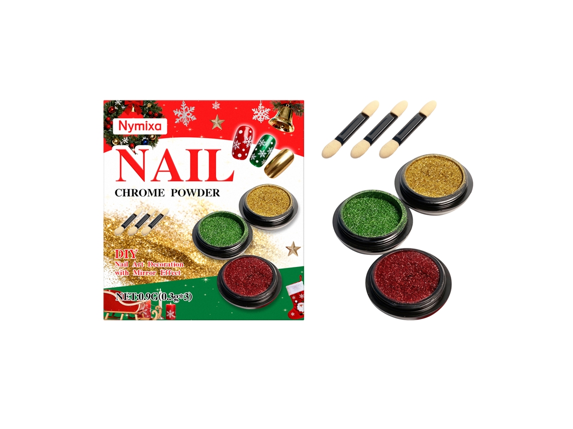 Kit de decoración de uñas con purpurina y efecto espejo mágico, con brillo intenso.
