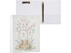 Besportble Carpeta De Conejito Pascua Redondo Y Portapapeles Oficina Pvc. 27,9 X 21,6 Cm 31,5 27 6