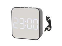 Reloj Digital Led Con 2 Alarmas, Pantalla Clara, Temperatura Y Fecha Para Dormitorio Y Oficina - Negro