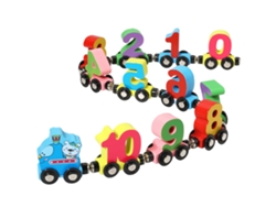 -juego De Bloques De Tren De Madera Con Letras Abc Y Números Magnéticos, Juguete Educativo Temprano Para Niños
