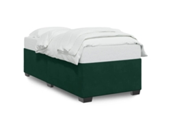 Maison Exclusive - Estructura De Cama Sin Colchón Terciopelo Verde Oscuro 90x190cm