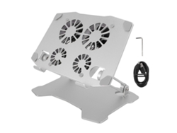 Base de refrigeración para portátil con 4 ventiladores ajustables (7" x 17,3")