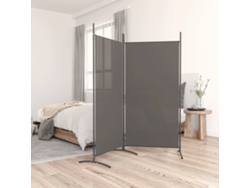 Biombo/separador de ambientes con 2 paneles | Separador de ambientes | Separador de ambientes de 175x180 cm, tela antracita