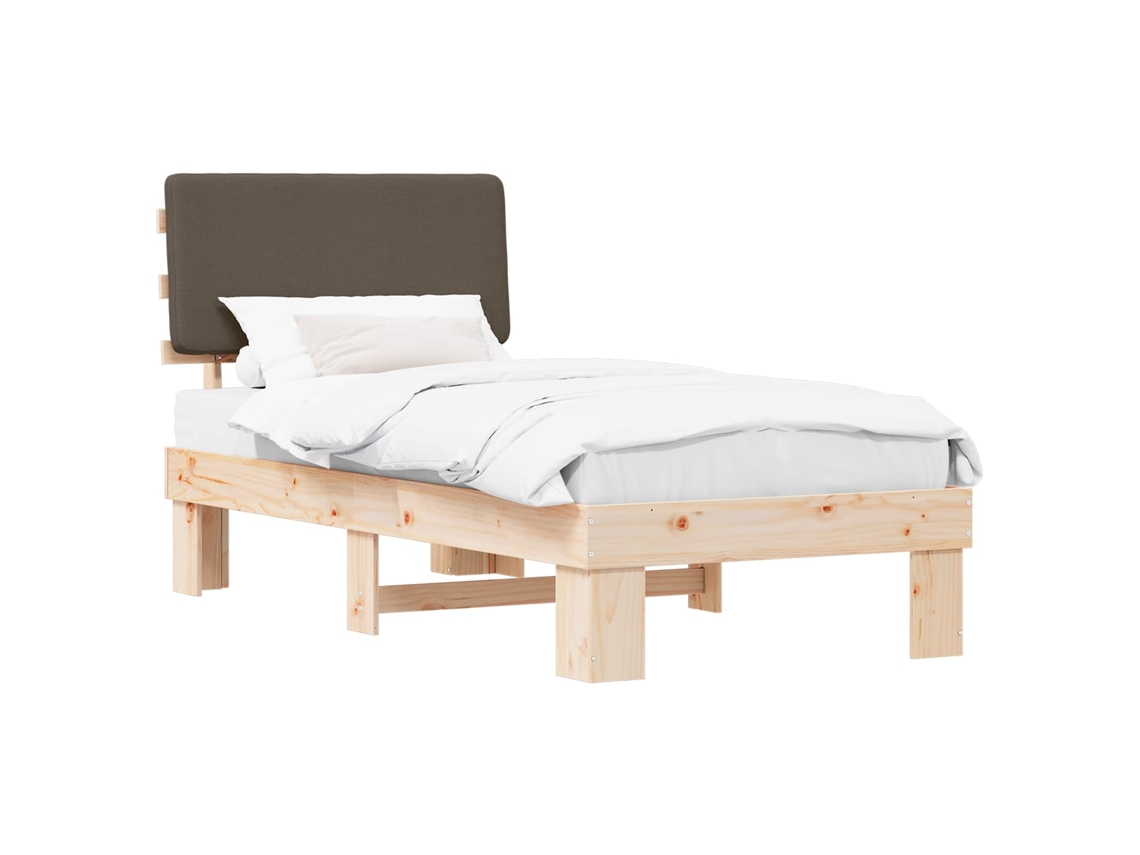 Maison Exclusive - Estructura De Cama Con Cabecera Tapizada Taupé 80 X 200 Cm