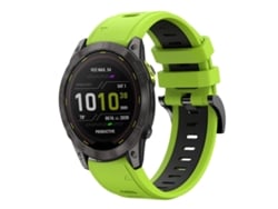 Bracelete Para Garmin Enduro 3 - Silicone Esportivo - Duas Cores (26mm) Limão + Preto