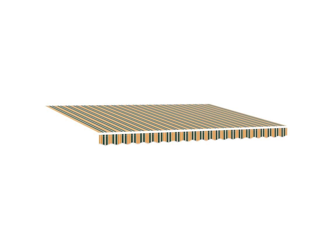 Maison Exclusive - Toldo Retráctil Verde Y Amarillo 450 X 350 Cm Poliéster Y Acero