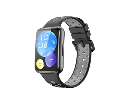 Correa Smartwatch para Huawei Watch Fit 2 Silicona Bicolor (Negro + Gris)