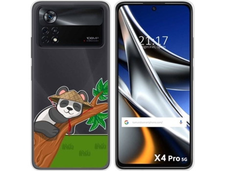 Carcasa para Xiaomi Poco X4 Pro 5G TUMUNDOSMARTPHONE Dibujos Transparente Panda Multicolor