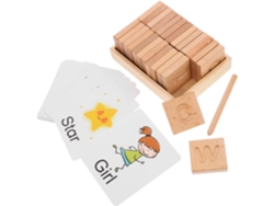 Juego De Deletreo De Letras De Madera De Doble Cara Para Niños Y Niñas De 3 A 6 Años