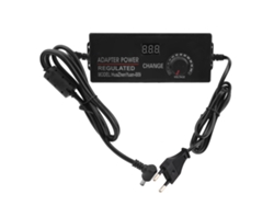 Adaptador Regulador De Cc Ajustable De 3-12 V Y 10 A Con Indicador De Voltaje Para Tiras Led Y Routers.