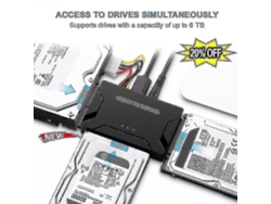 Adaptador De Disco Zilkee Ultra Recovery Converter Usb 3.0 A Sata/ide Para Disco Duro, Enchufe Europeo