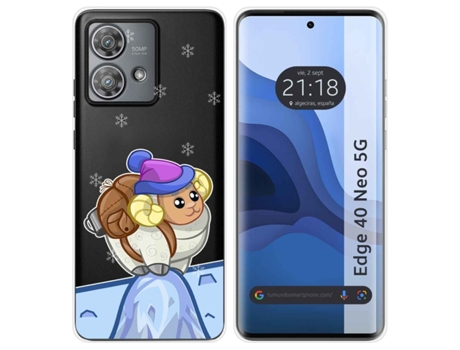 Funda Diseño Cabra para Motorola Edge 40 Neo 5G TUMUNDOSMARTPHONE Multicolor
