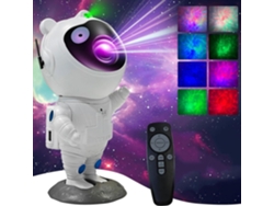 Proyector de galaxia astronauta ajustable de 360, adecuado para decoración de dormitorio, familia, habitación infantil (blanco) CHRONUS