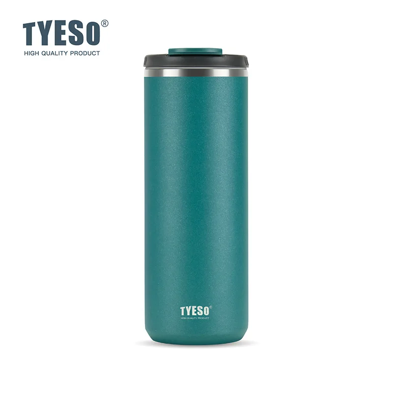 (Verde 600 ml) Botella térmica de acero inoxidable de 600 ml, mantiene las bebidas frías o calientes, ideal para viajar.