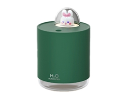 Mini humidificador de escritorio portátil con USB, luz nocturna y diseño de conejo, ideal para dormitorio, oficina y coche.