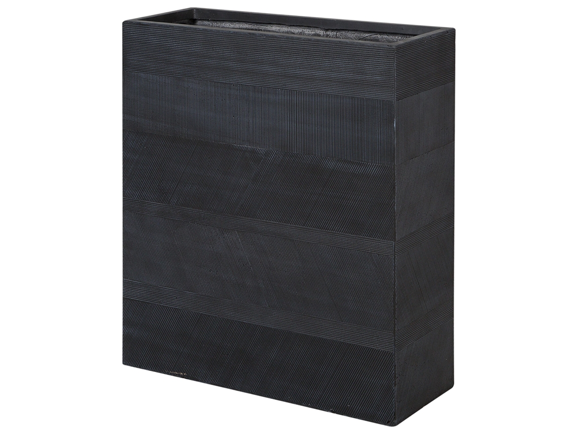 Maceta de mezcla de arcilla negro 80 x 30 cm BELIANI Thimena