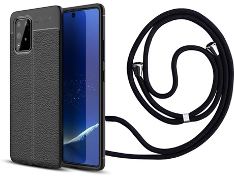 Funda Samsung S10 Lite 2020 Rugged Leather con Collar Negro