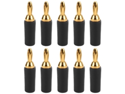 10 Unidades De Conectores Banana De Latón Chapados En Oro De 2,5 Mm J.10007 Para Pruebas De Instrumentos En Equipos Industriales.
