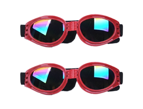 ELKUAIE Gafas para perros Gafas de sol para perros Correa ajustable para gafas de sol UV Protección impermeable para perros