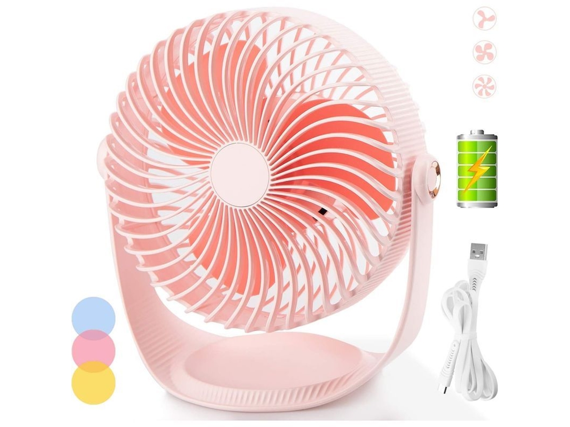 Mini Ventilador De Escritorio Pequeño, Silencioso, Con Alimentación Usb Y Rotación De 360°, Diseño Portátil.
