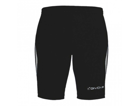Pantalones Ajustados para Hombre GIVOVA Leggings Curtas Running Negro para Corrida (S)