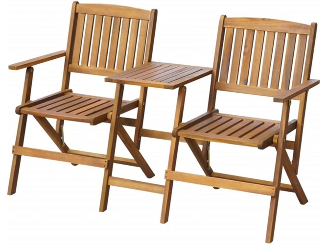 Banco Jardin VIDAXL Marrón Madera (140x60x88 cm)